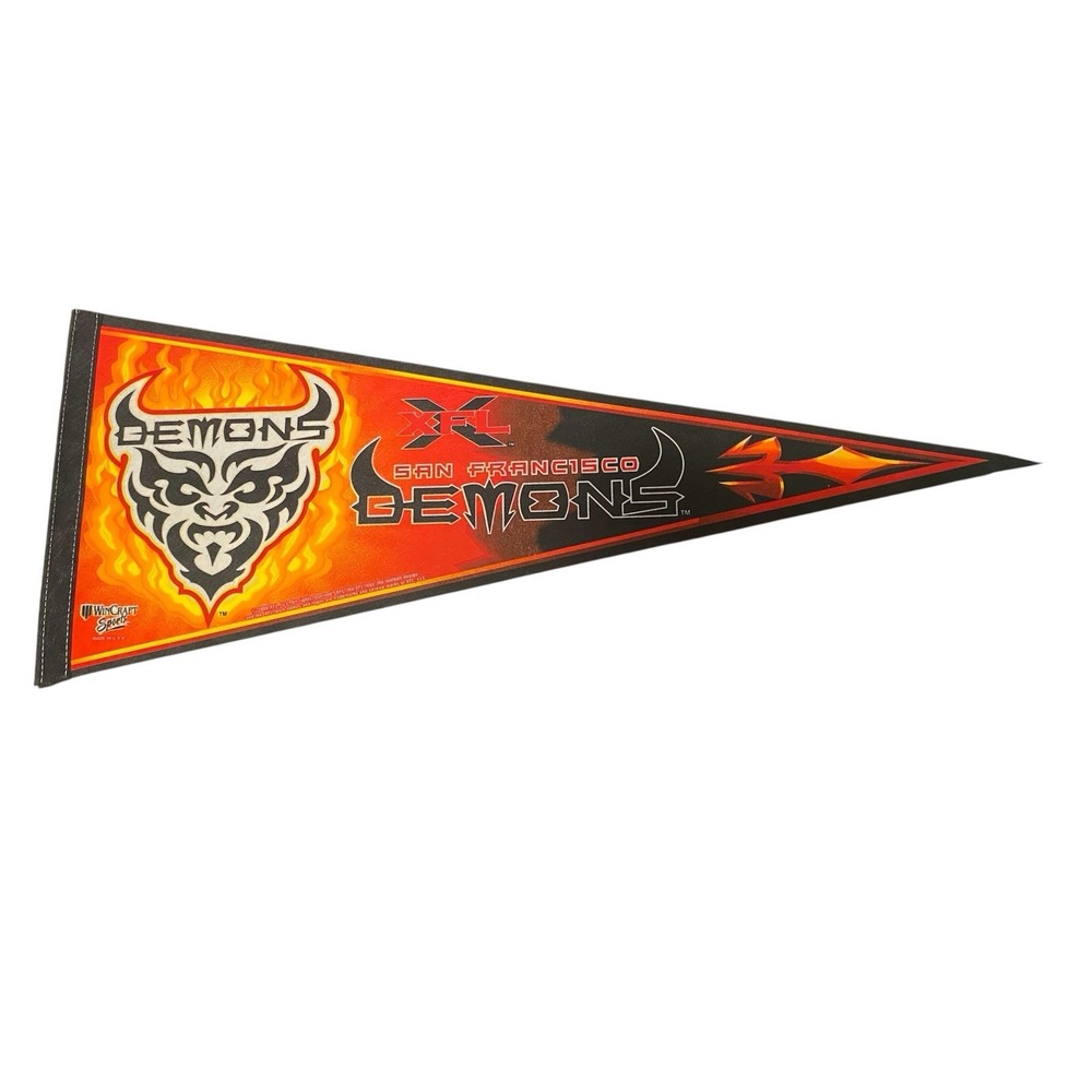 SAN FRANCISCO DEMONS XFL TEAM PENNANT New